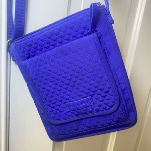 12D Vera Bradley Quilted Royal Blue Crossbody  Bag